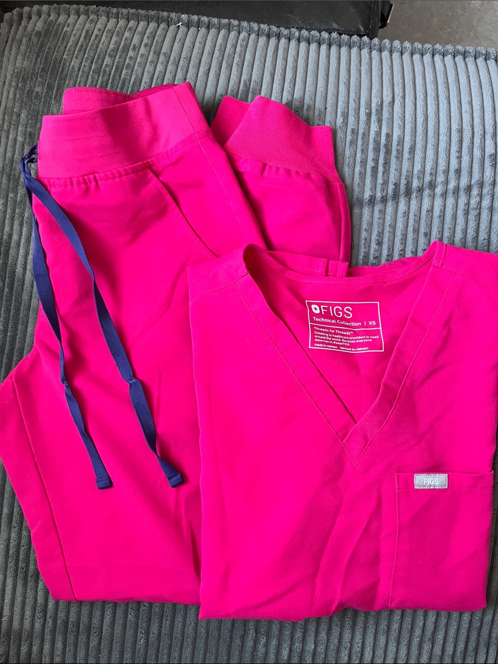 Figs Scrub Set Ultra Rose XS